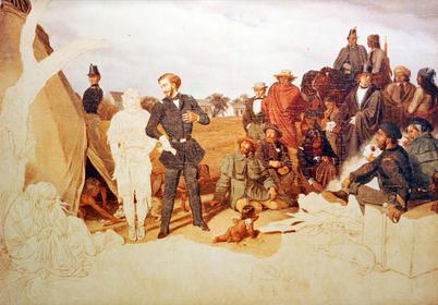 Painting by German artist Richard Petri Circa 1850.