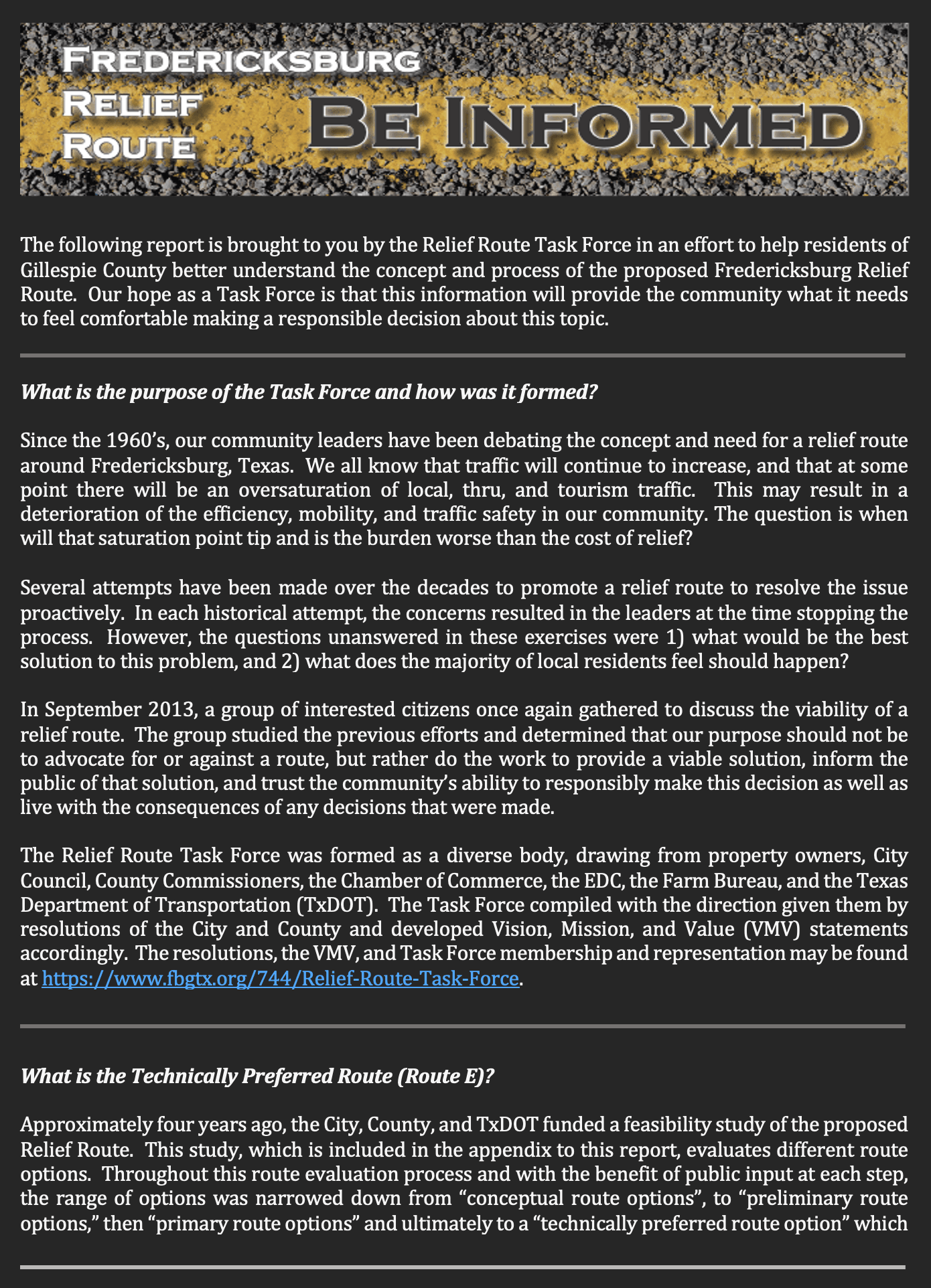 Relief Route Report Image