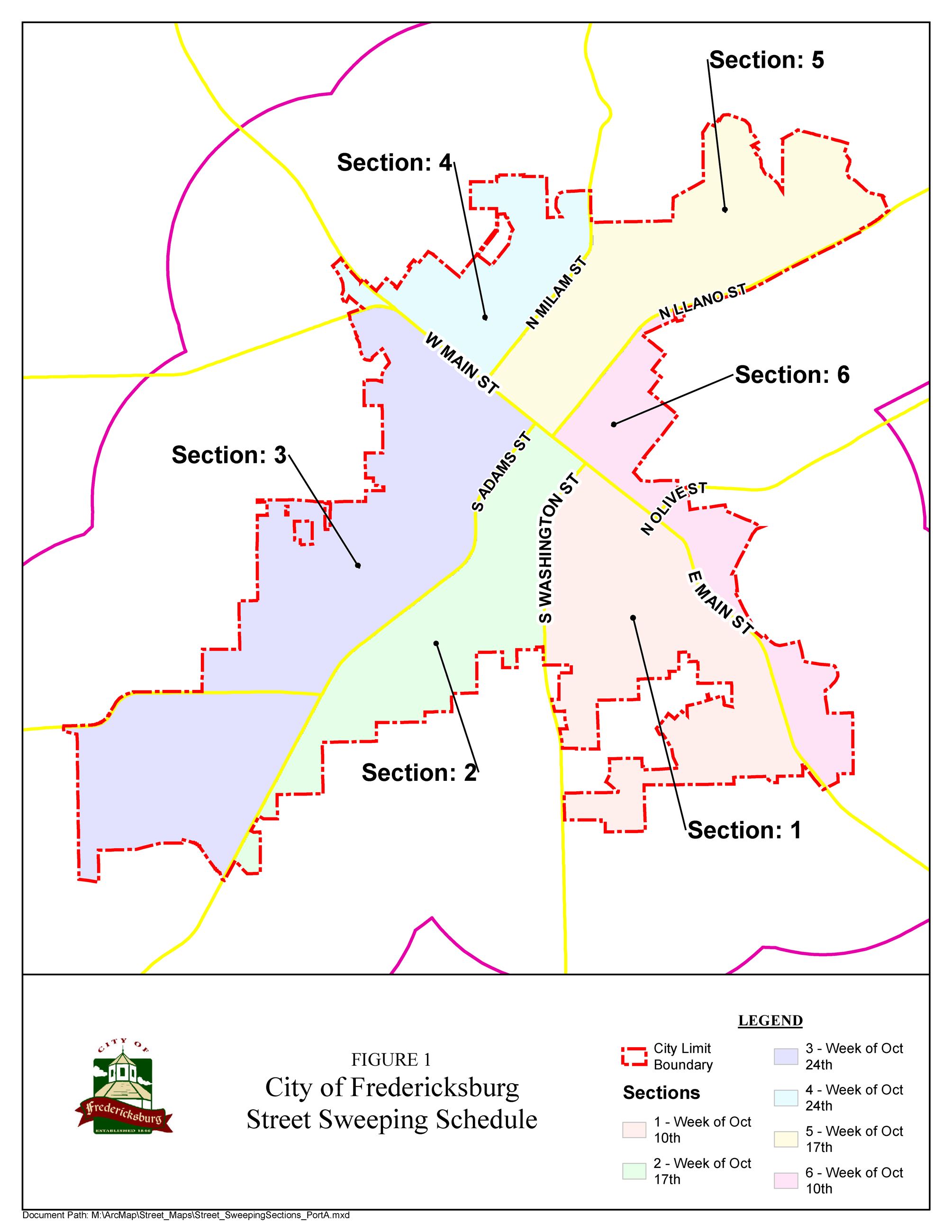 Street Sweeping Sections - October 2022
